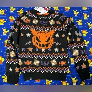 Gengar Pokemon Center Halloween Marvelous Misfits Sweater Jumper Zubat Pumpkin
